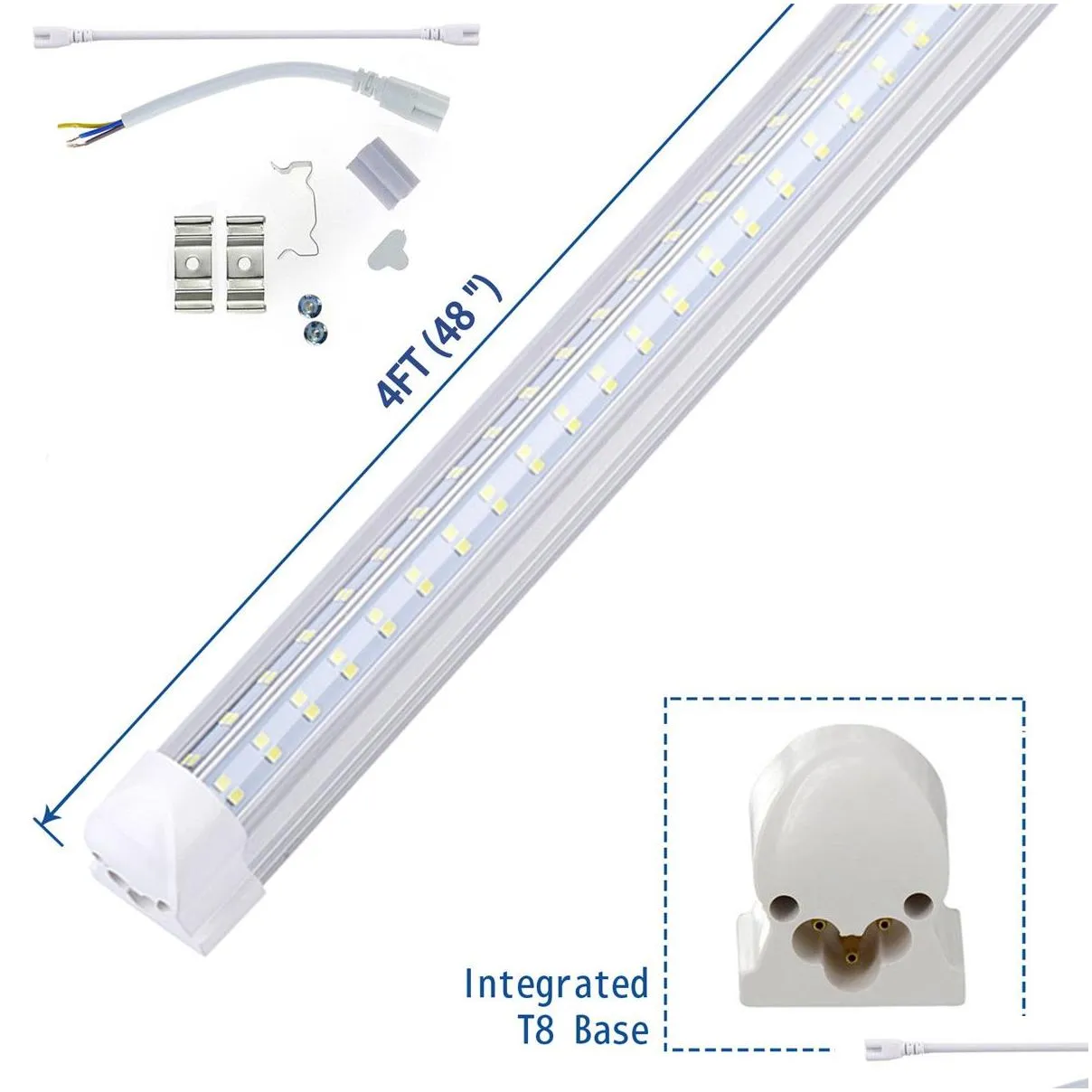 Led Tubes Led Tube 8Ft Shop Light Fixture 120W Cooler Door Zer Bbs 2Ft 4Ft 5Ft 6Ft V Shape Integrated Drop Delivery Lights Lighting Li Dhrxe