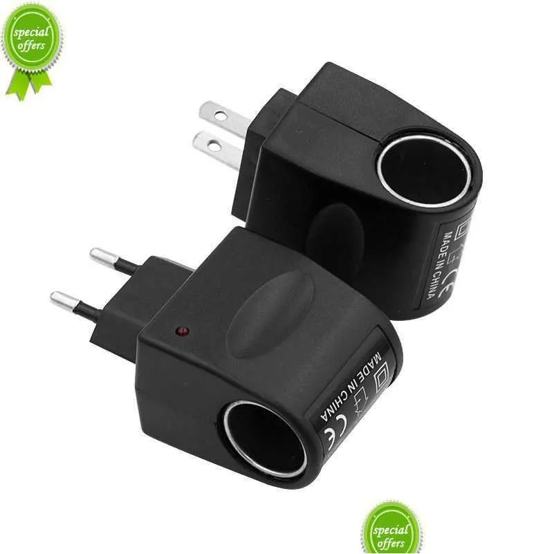 Hand Tools New Ac Adapter With Car Socket  Eu Plug 220V To 12V Dc Use For Electronic Devices At Home Drop Delivery Automobiles Dhi62