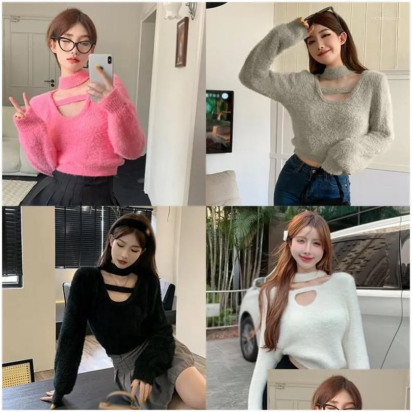Women`S Sweaters Womens Sweaters Plover Keep Warm Feel Imitation Sweet Short Style Fashion P Sweater Clothing Drop Delivery Apparel W Dhaw9