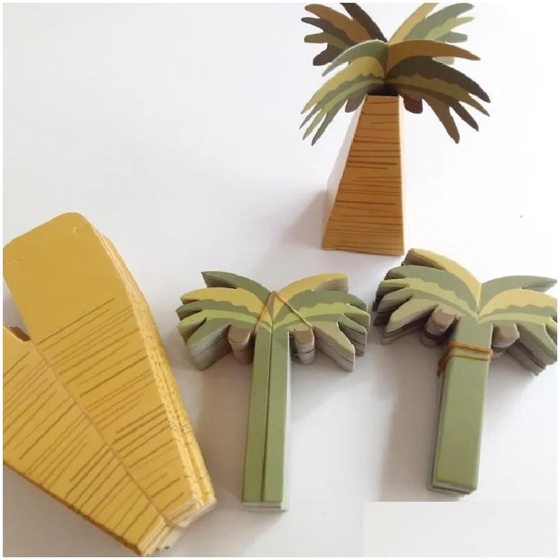 Gift Wrap Mini Summer Wrap Coconut Palm Tree Candy Box Gift Bags Birthday Hawaiian Party Wedding Favors Baby Shower Decoration Supplie Dhp7A