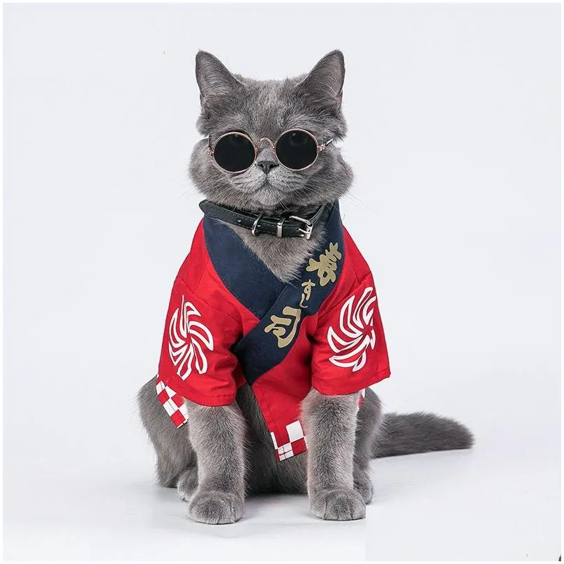 Dog Apparel Luxury For Small Dogs Cat Clothes Chihuahua French Bldog Jacket Dog Costume Japanese Kimono 201128 Drop Delivery Home Gard Dhicj