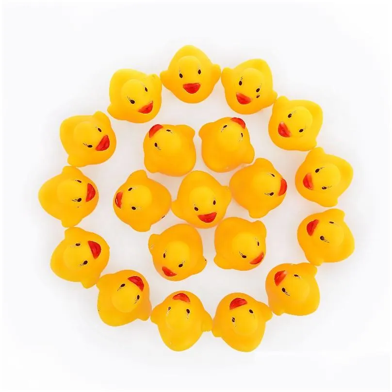 Baby Toy 4000Pcs/Lot Baby Bath Water Toy Toys Sounds Mini Yellow Rubber Ducks Kids Bathe Children Swiming Drop Delivery Toys Gifts Lea Dhugr