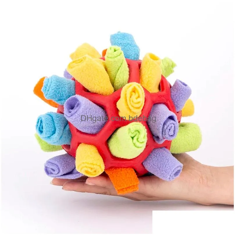 toys dog puzzle toys encourage natural foraging skills portable pet interactive snuffle ball slow feeder training educational toy