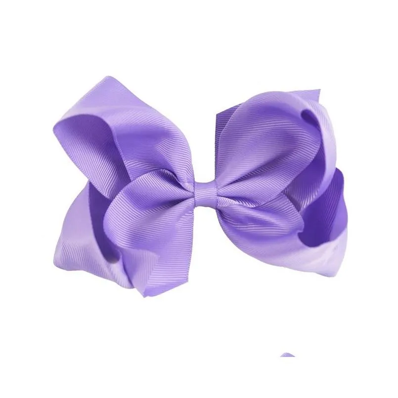 Hair Accessories 1 Links 6 Inch Big Grosgrain Ribbon Solid Hair Bows With Clips Girls Kids Headwear Boutique Accessories Drop Delivery Dh8J6