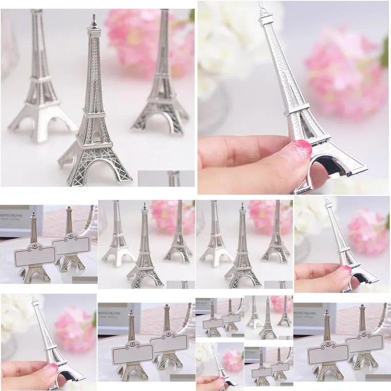 Party Decoration 12Pcs Eiffel Tower Name Number Menu Table Place Card Holder Clip Wedding Baby Shower Party Reception Drop Delivery Ho Dhdqt