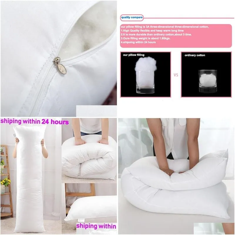 Pillow 150 X 50Cm Dakimakura Hing Body Pillow Inner Insert Core Men Women Home Use Cushion Dropship 201130 Drop Delivery Home Garden H Dhlzk