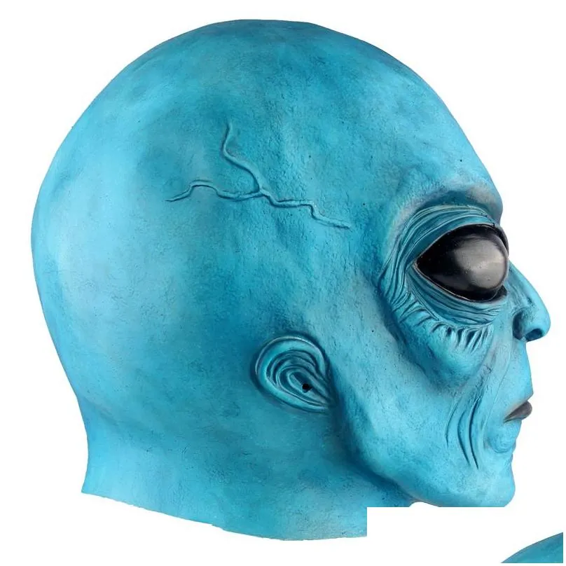 Party Decoration Alien Latex Mask For Adt Mardi Gras Halloween Cosplay Masquerade Costum Props Huanted House 220915 Drop Delivery Dhoba