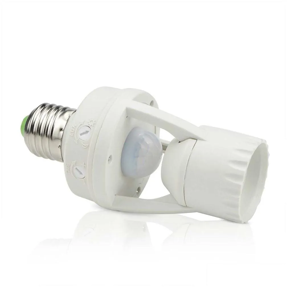 Lamp Holders & Lamp Bases Brelong E27 Lamp Head Adjustable Infrared Body Sensor Headband Motion White Used In Corridors Stairs 1 Pc Dr Dhepu