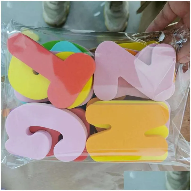 Baby Bath Toys Old Cobbler 015 Stamp Baby Bath Toys Color Letter Eva Float Digital Stickers Intellectual Development Drop Delivery Toy Dh6Yx