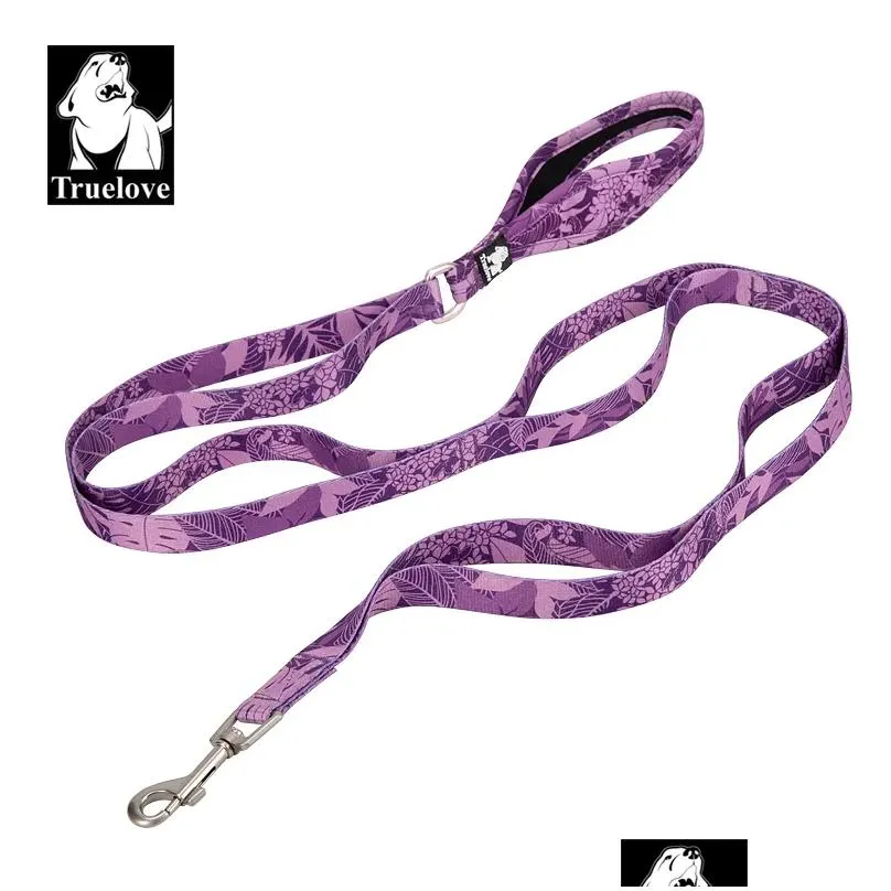Dog Collars & Leashes Dog Collars Leashes Truelove Floral Pet Leash Neoprene Padded Handle Traffic Control Cat Strong Enough Easy To U Dhrtw