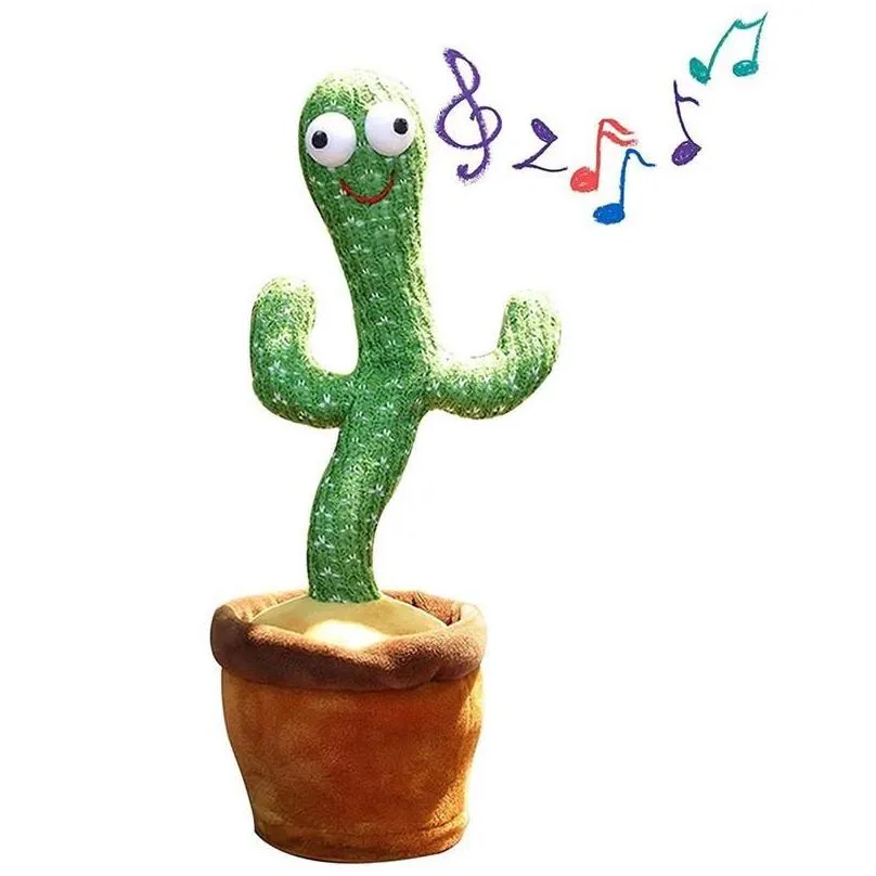 Baby Music & Sound Toys 55%Off Dancing Talking Singing Cactus Stuffed P Toy Electronic With Song Potted Early Education Toys For Kids Dhvxn