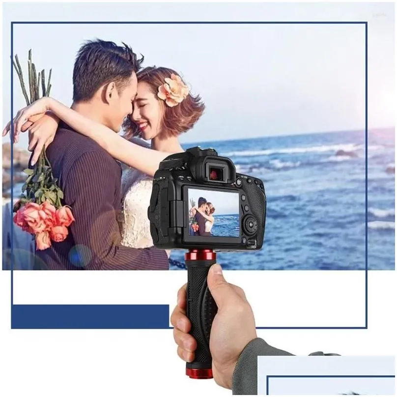 Tripods Stabilizer Anti Slip Video Flash Bracket Handle Grip Camera Holder Handheld Durable External Thread Portable Accessories Drop Dhym4