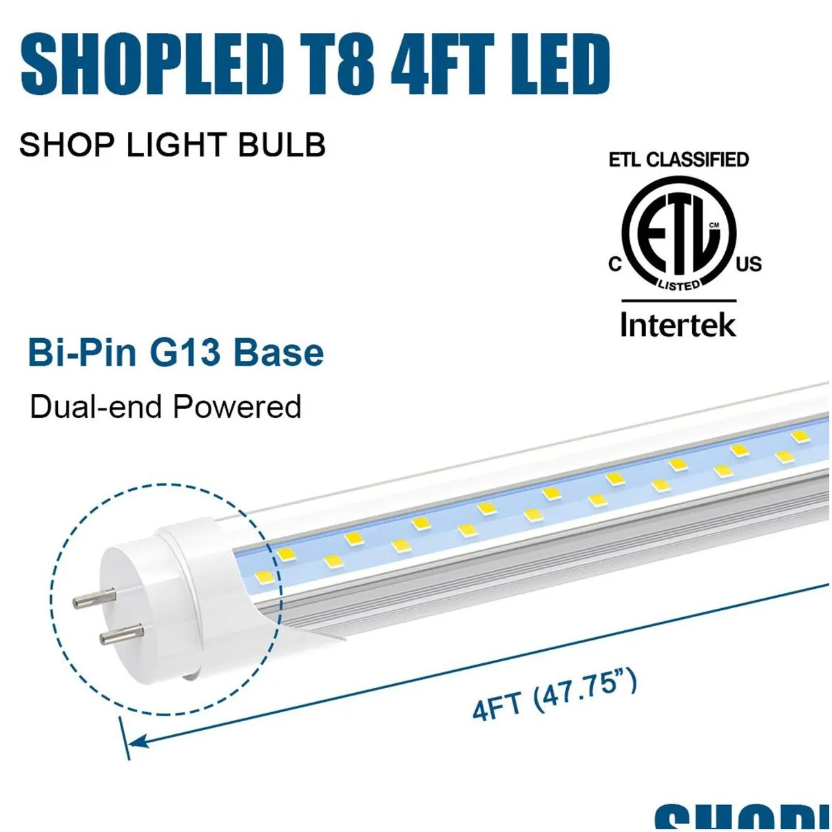 Led Tubes Stock In Us 4Ft Led Tube 28W Dural Row Warm Cool White 1200Mm 1.2M Smd2835 192Pcs Super Bright Fluorescent Bbs Ac85-265V Dro Dhxf3