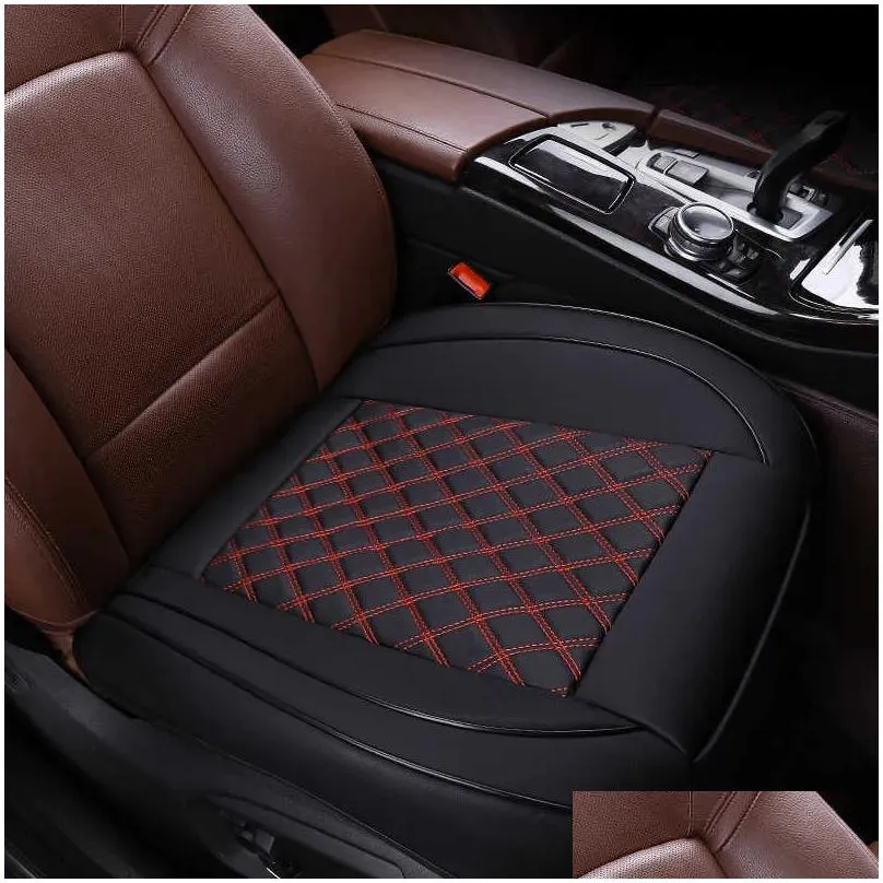 Seat Cushions New Car Seat Er Mobile Front Pu Leather Cushion Protector Mat Pad For Fit Interior Accessories Drop Delivery Automobiles Dhaom