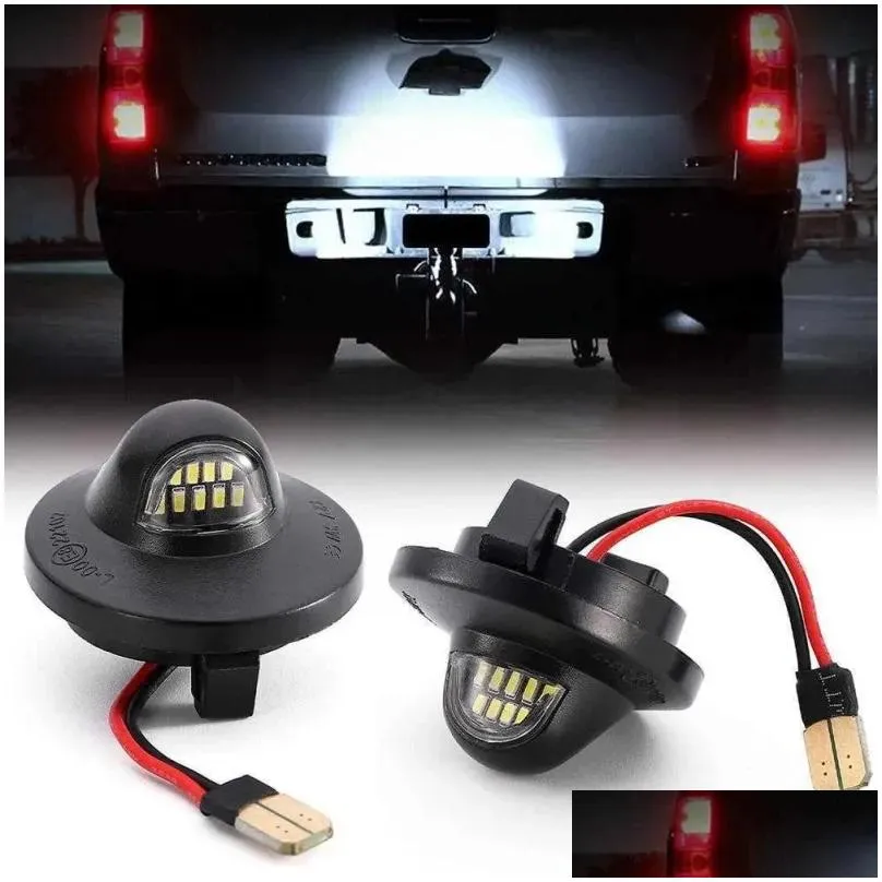 Decorative Lights New License Plate Light 2Pcs Led Tag Lamp Assembly For Ford F150 F250 F350 12V 6000K P3T7 Wholesale Available Drop D Dhls9