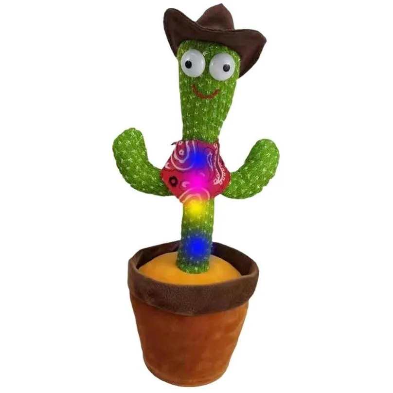 Baby Music & Sound Toys 55%Off Dancing Talking Singing Cactus Stuffed P Toy Electronic With Song Potted Early Education Toys For Kids Dhvxn