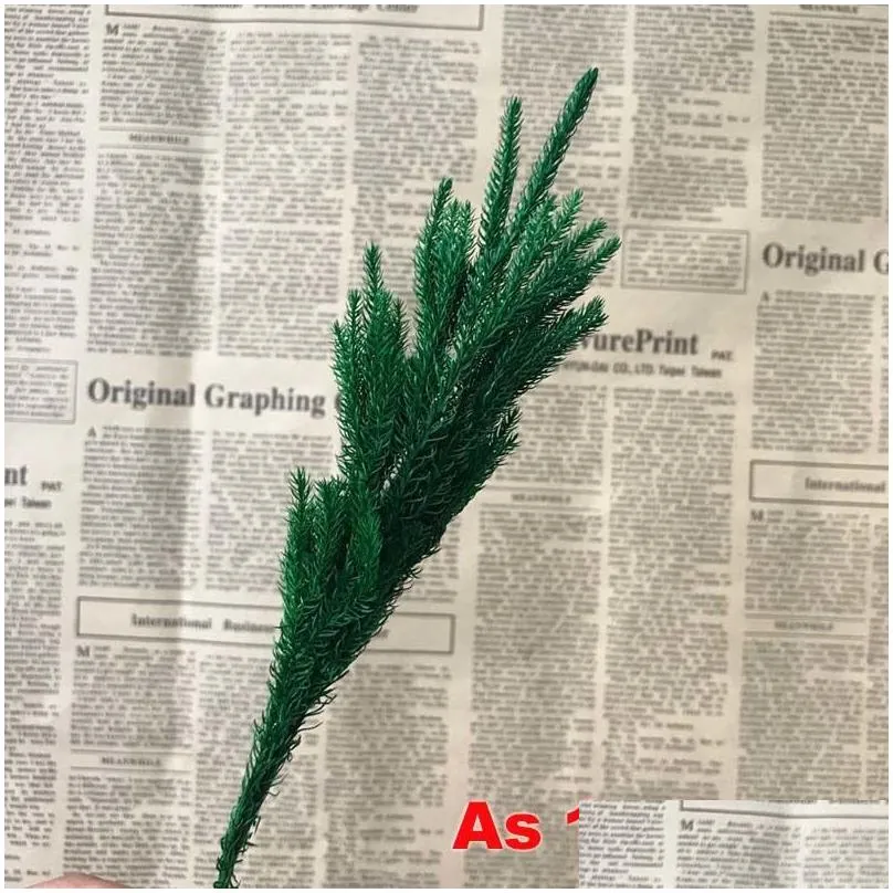 Decorative Flowers & Wreaths 20-30Cm/30G Real Dried Natural  Lycopodium Branches Decorative Club Moss Bouquet Dry Preserved Etern Dhhbu