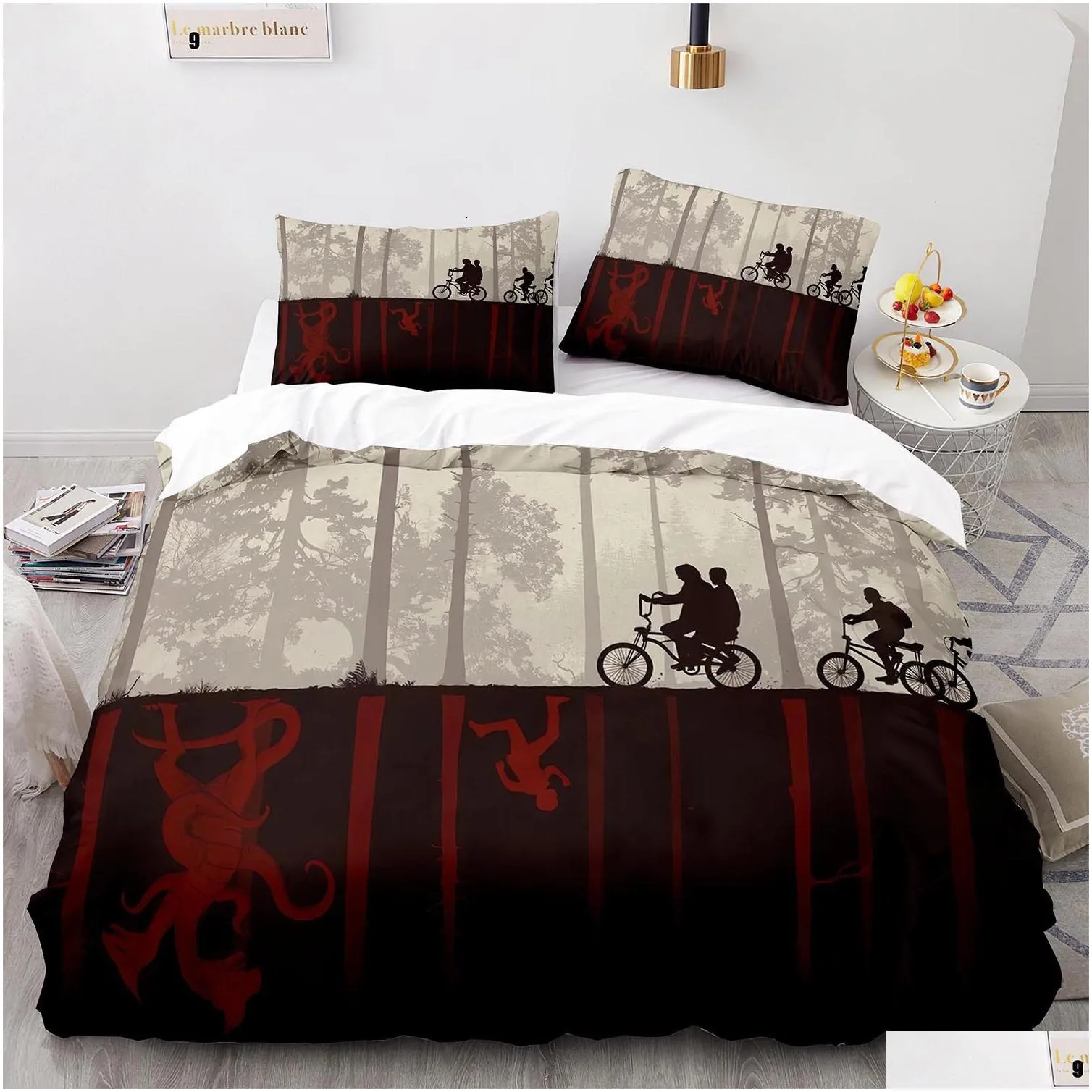 Bedding Sets Stranger Things Set Single Twin Fl Queen King Size Bed Aldt Kid Bedroom 011 230211 Drop Delivery Dhtmc