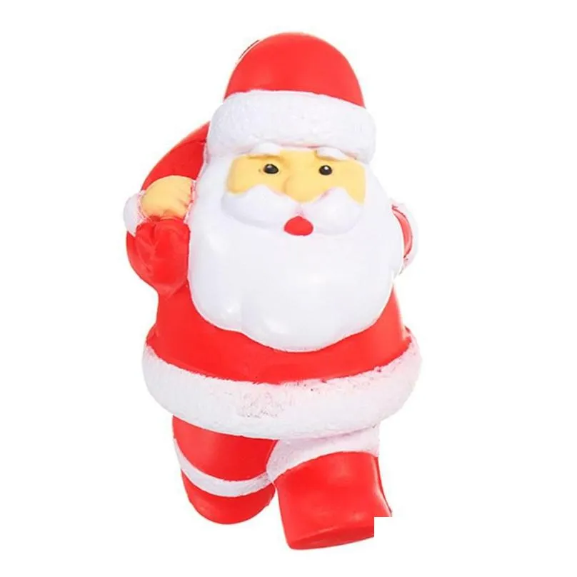 Decompression Toy Jumbo Kawaii Squishy Slow Rising Christmas Father Santa Claus Phone Strap Soft Sweet Bread Cake Scented Kids Toys Dr Dhl7C