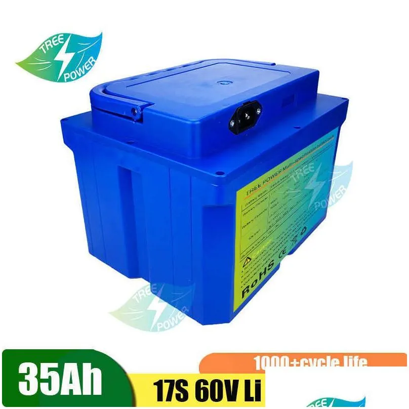 Batteries 17S 60V 35Ah Lithium Ion Battery Pack 62.9V For Electric Bike Motorcycle E-Scooter Drop Delivery Electronics Batteries Charg Dhlyg