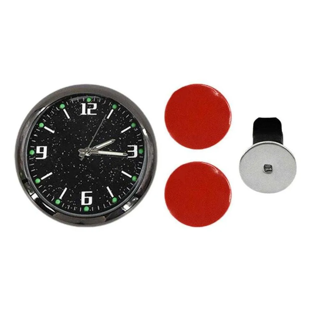 Car Other Auto Electronics Luminous Gauge Clock Mini Air Vent Waterproof Quartz With Clip Outlet Watch For Styling Accessories Drop De Dhkuh