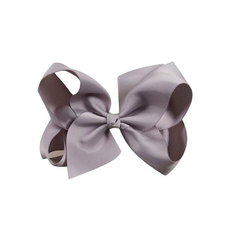 Hair Accessories 1 Links 6 Inch Big Grosgrain Ribbon Solid Hair Bows With Clips Girls Kids Headwear Boutique Accessories Drop Delivery Dh8J6