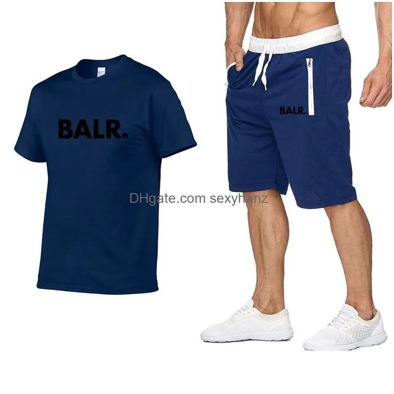 summer sport mens tracksuits sportswear t shirtsaddpants running shorts sets clothes sports joggers training balr fitness suits sportswear mens