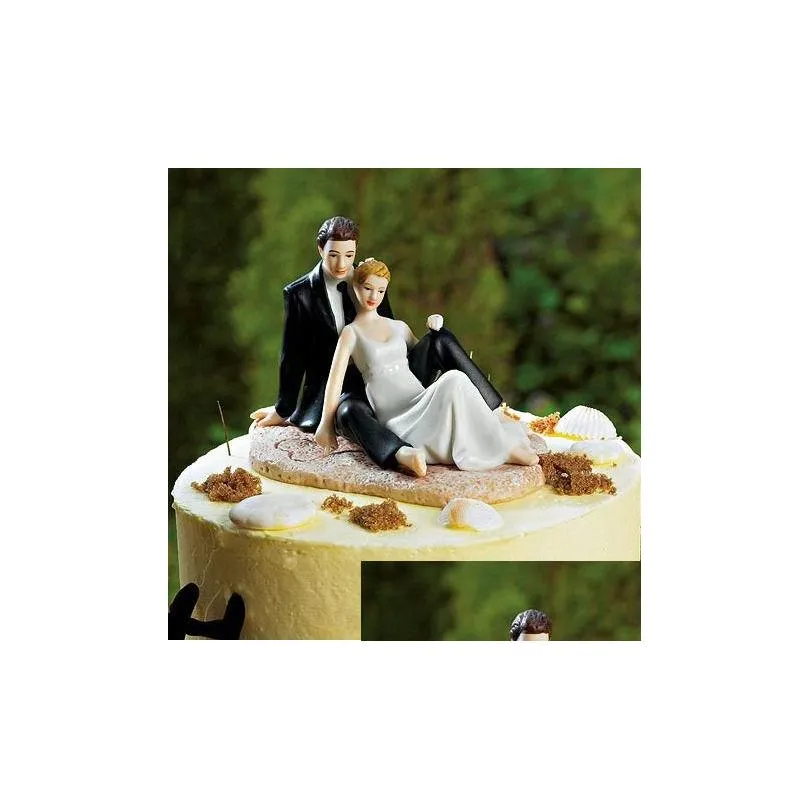 Other Event & Party Supplies Other Event Party Supplies Wedding Romantic Bride And Groom Toppers Couple Figurine Marriage Funny Cake D Dh4J7