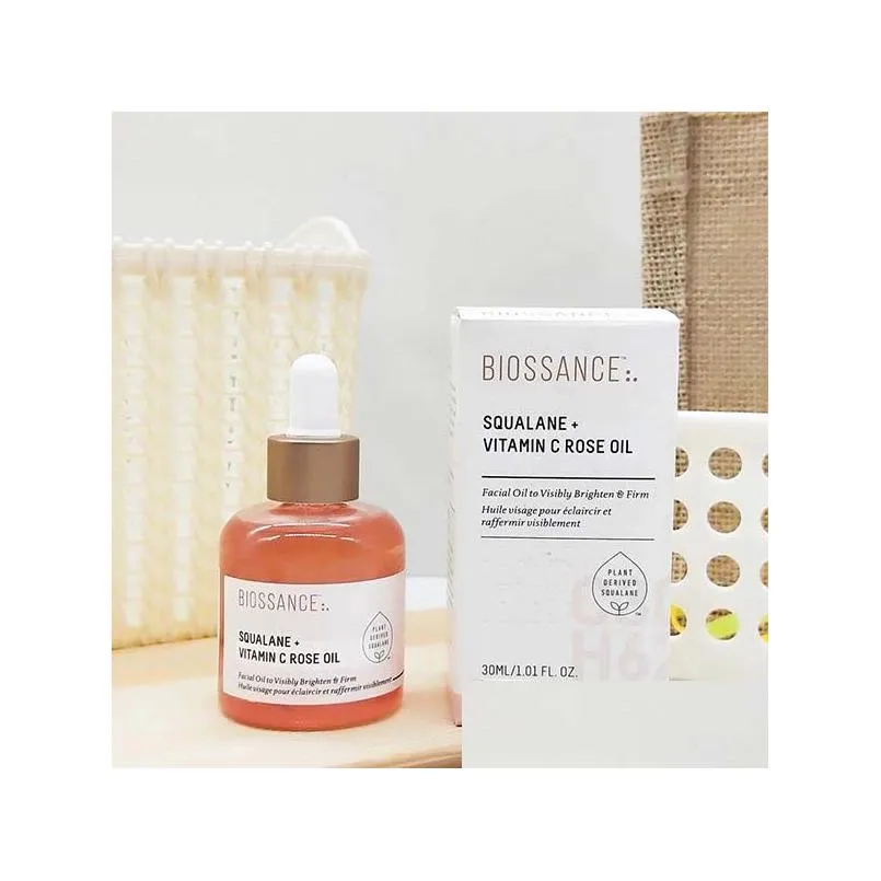 Other Makeup Biossance Face Oil Serum 30Ml/1Floz Squalane Vitamin C Rose 50Ml/1.7Floz Copperpeptide Rapid Plum Drop Delivery Health Be Dh0Bc