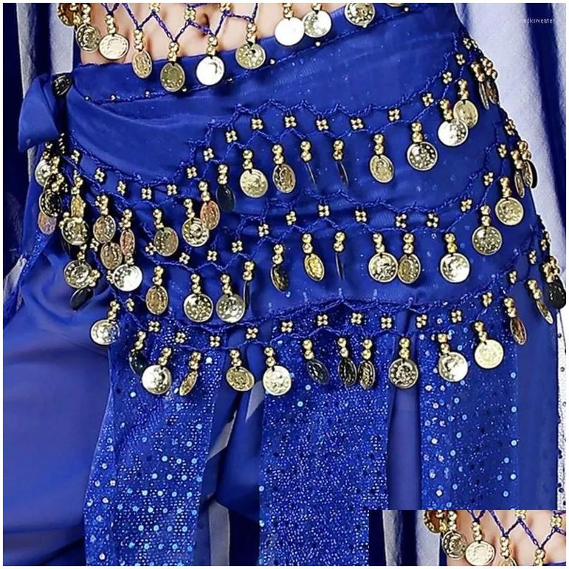 Stage Wear Thailand/India/Arab Belly Costumes Sequins Tassel Dance Belt Y Women Dancer Skirt Hip Scarf Show Drop Delivery Dhmrg