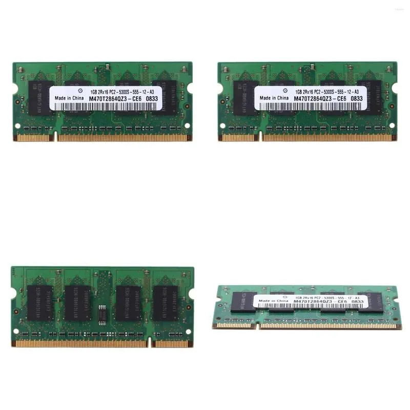 Rams 1Gb Notebook Ram Memory 677Mhz Pc2-5300S-555 200Pins 2Rx16 Sodimm Laptop For Amdrams Drop Delivery Dhpij