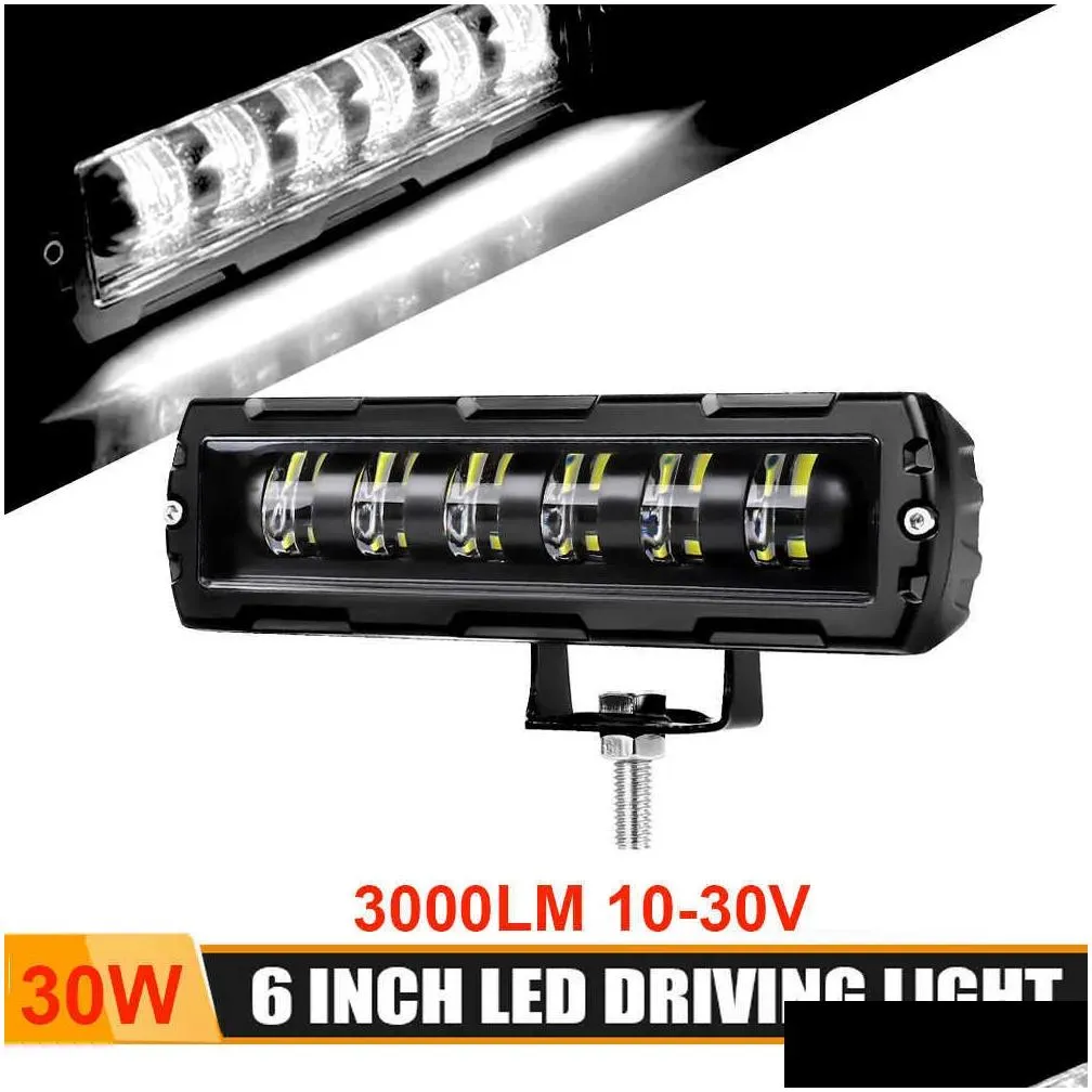 Car Other Auto Electronics New 6 Inch Led Work Light Bar 6D 7D Lens Offroad Driving Running Fog Lights For Motorcycle 4X4 Atv Suv Truc Dhlwb