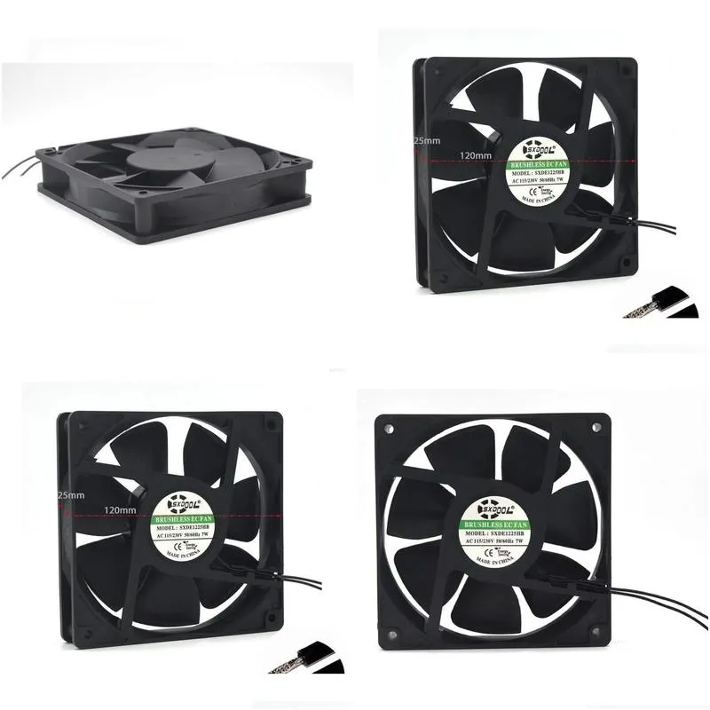 Fans & Coolings Fans Coolings Motor Brushless Axial Fan 120 25 Mm 120Mm 12Cm 115V 230V 7W 2600Rpm 100.2Cfm High Quality Strong Air Flo Dhc0H