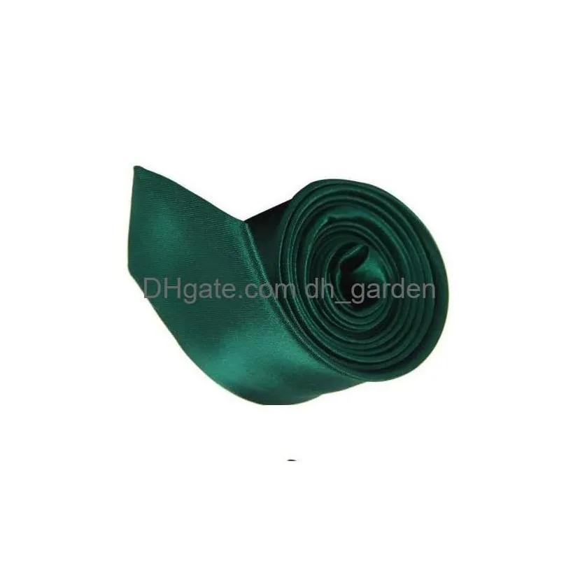 neck ties emerald green wedding banquet slim classic mens narrow skinny ties solid color necktie drop delivery fashion ac dhgarden