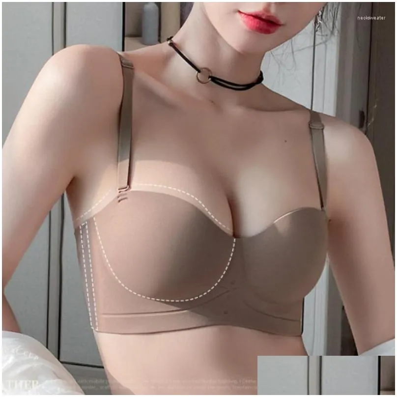 Bras Women Y Push Up Seamless Strapless Non-Slip Tube Tops Wireless Brassiere Suspenders Soft Underwear Lingerie Drop Delivery Dhacq