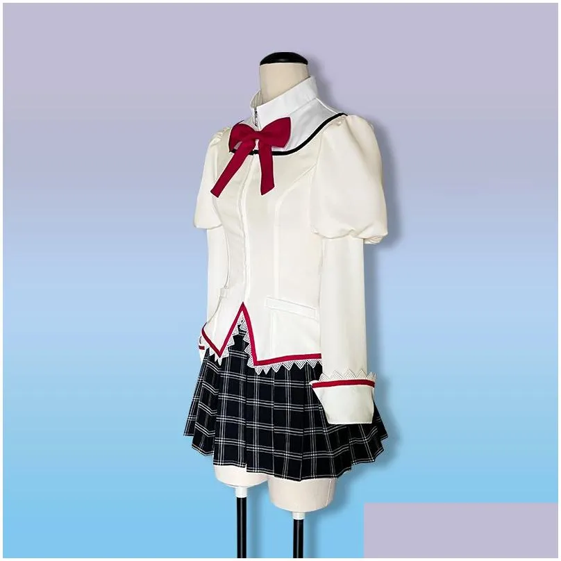 Cosplay Anime Costumes Puella Magi Madoka Magica Kaname Akemi Homura Tomoe Mami Miki Sayaka Costume School Uniform Halloween Drop Deli Dhxov