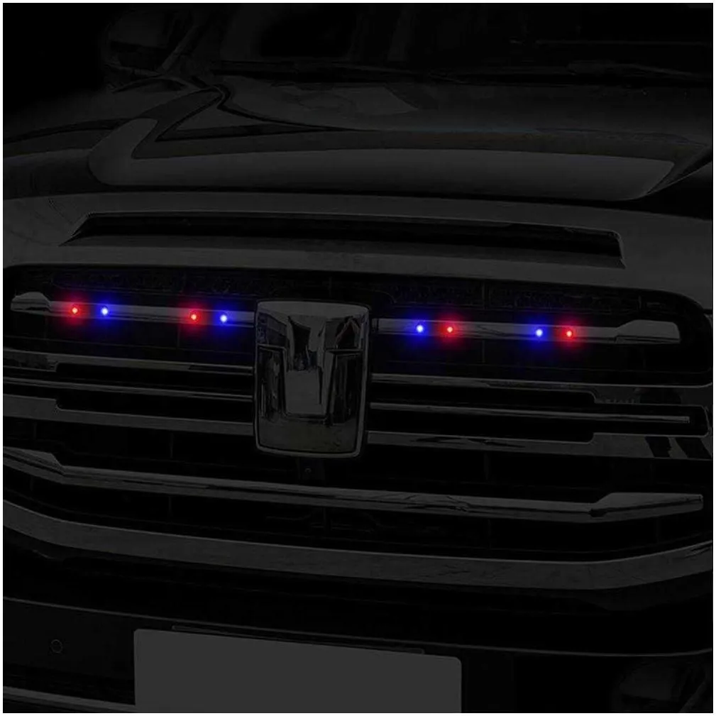 Decorative Lights New Car Solar Led Mini Warning Light Night Ride For Motorcycle Electric Vehicle Bicycle Tail Anti-Rear Strobe Drop D Dhlgb