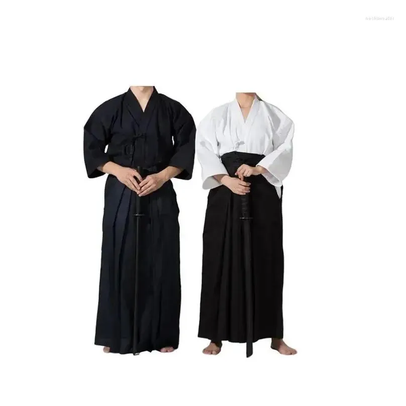 Ethnic Clothing Kendo Uniforms Martial Arts Aikido Hapkido Suit Men Women Hakama Uniforme Taekwondo Drop Delivery Dhrui