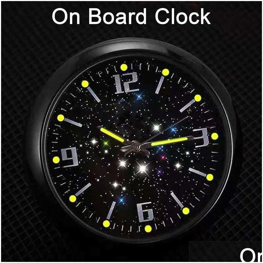 Car Other Auto Electronics Luminous Gauge Clock Mini Air Vent Waterproof Quartz With Clip Outlet Watch For Styling Accessories Drop De Dhixb