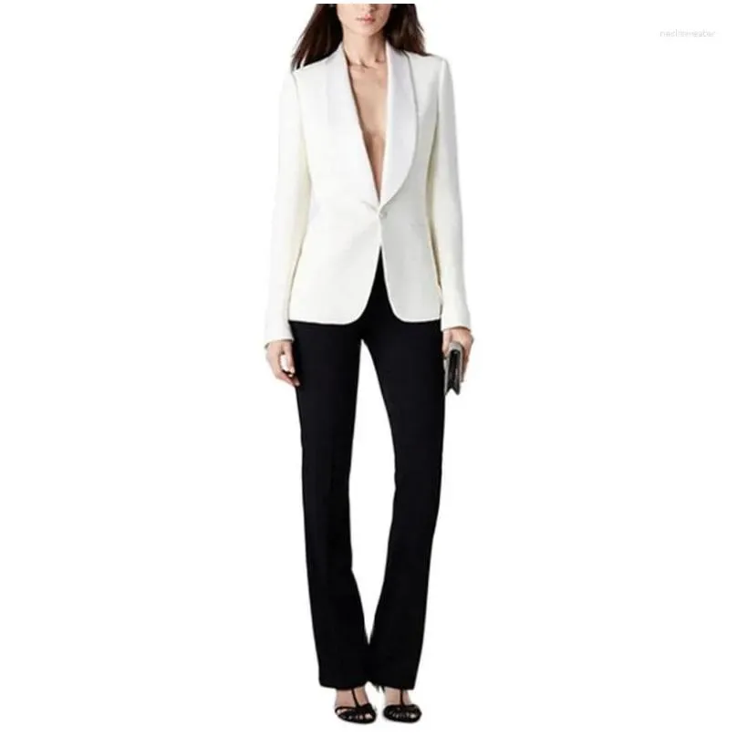 Women`S Two Piece Pants Womens Two Piece Pants Women Suit One Button Slim 2 Pieces Set Fit Business Custom Made Office Lady Jacket Wi Dhgla