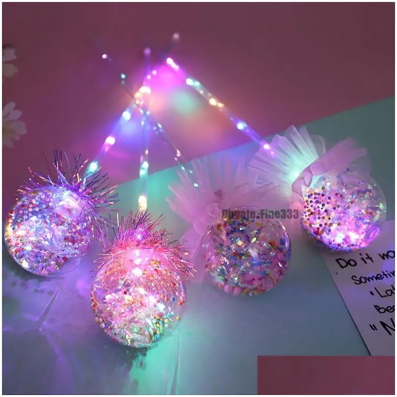 Led Light Sticks Led Bobo Light Up Toys Kids Party Hand Ball Toy Glaxy Magic Wand Christmas Sticks Drop Delivery Toys Gifts Led Lighte Dhxvy