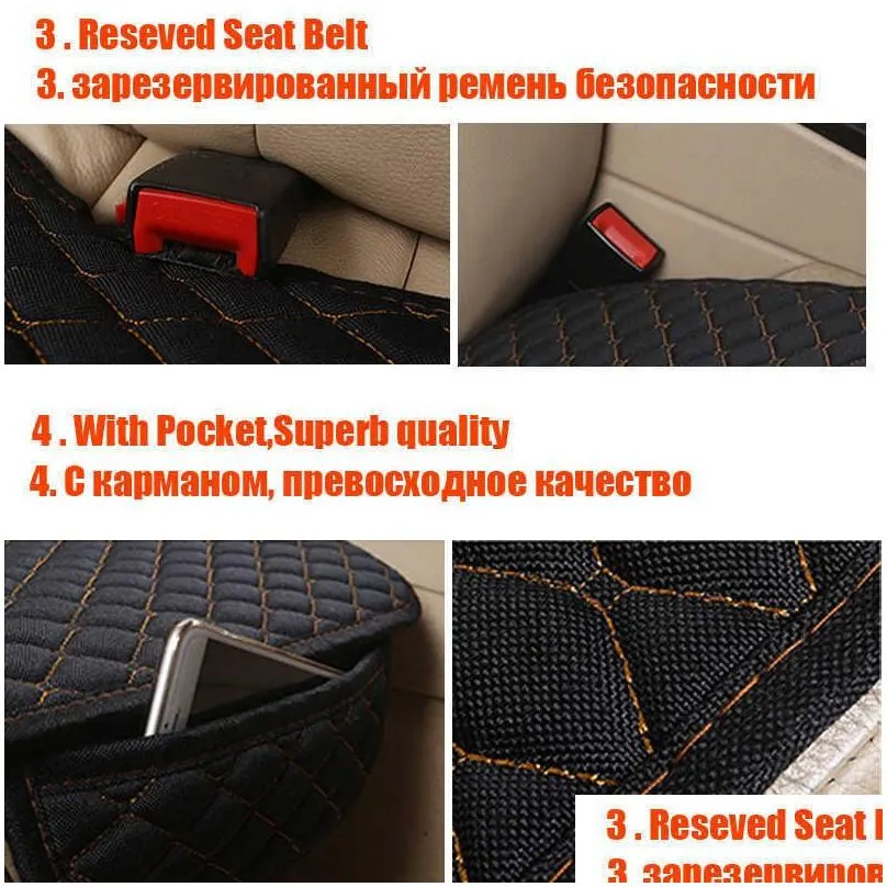 Other Interior Accessories New Flax Car Seat Er Cushion Front Rear Back Chair Breathable Protector Mat Pad 5 Colors Drop Delivery Auto Dhdq6