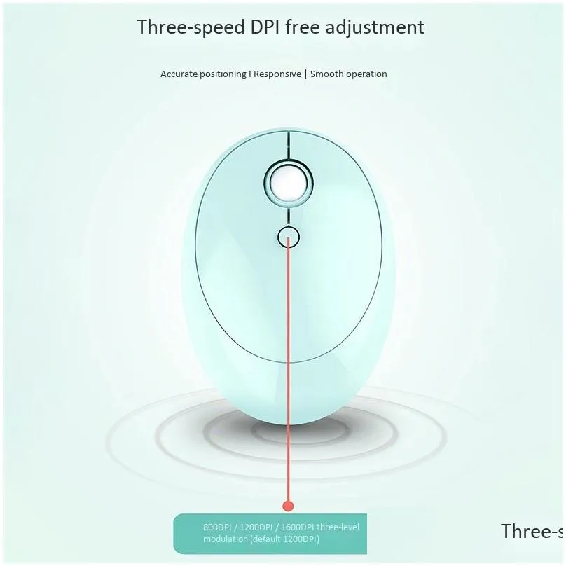 Mice Novel-Mofii Sm390 Wireless Bluetooth Mouse 2.4Ghz 1200Dpi Silent For Office1 Drop Delivery Dh6S0