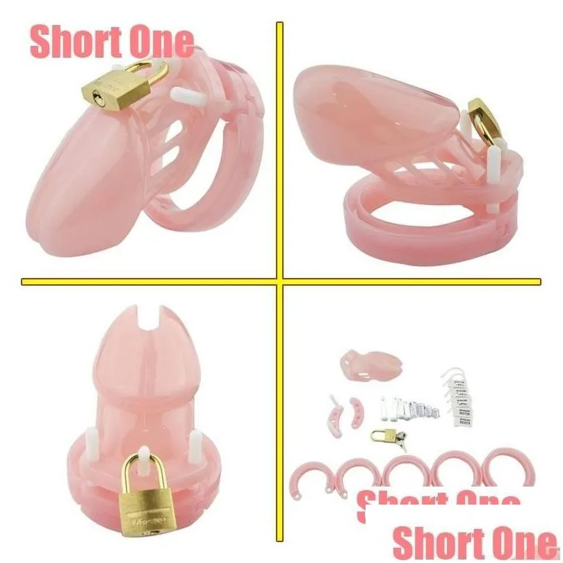 male plastic chastity padlock lock penis ring cock cages virginity belt toy for men sleeve padlock3003 drop delivery dhivd