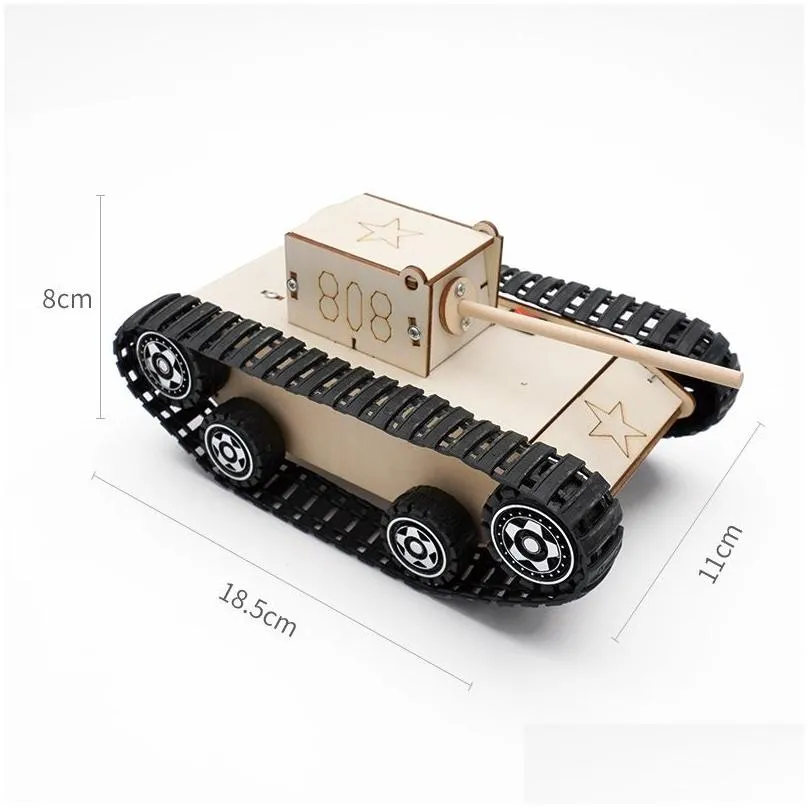 Intelligence Toys Assembly Model Building Toys For Kids 3D Wooden Puzzle Mechanical Kit Stem Science Physics Electric Toy Children Xma Dhr0O