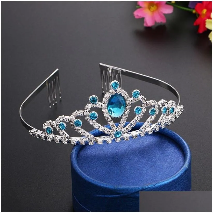 Headband Baby Crystal Tiara Hairband Kid Girl Princess Prom Crown Party Accessiories Children Dance Headband Perform Accessory Drop De Dhqg3