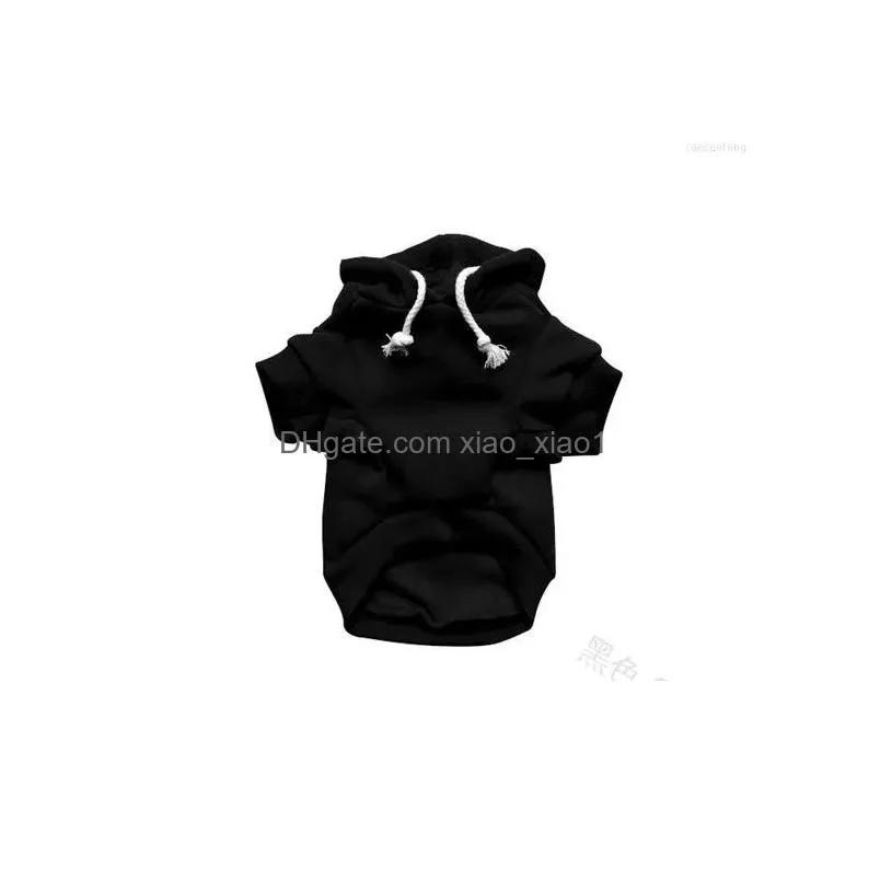 cat costumes pet clothes hooded sweater vest solid color dog hoodie