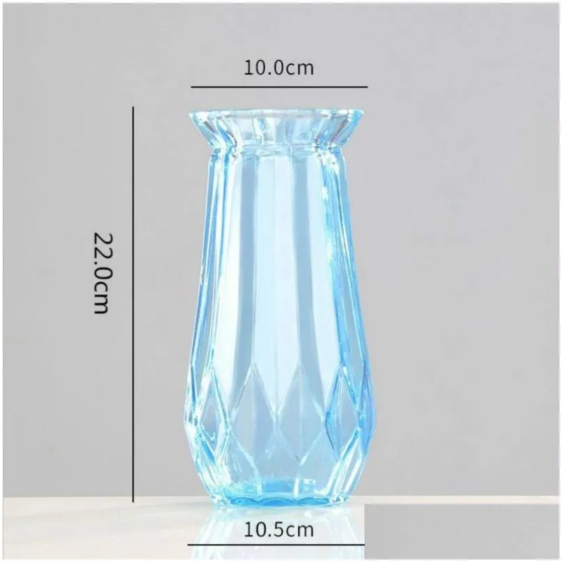 Vases Geometric Flower Glass Vases Origami Arranging Green Plants Hydroponic Device Nordic Vase Decoration Drop Delivery Home Garden H Dhj8Y