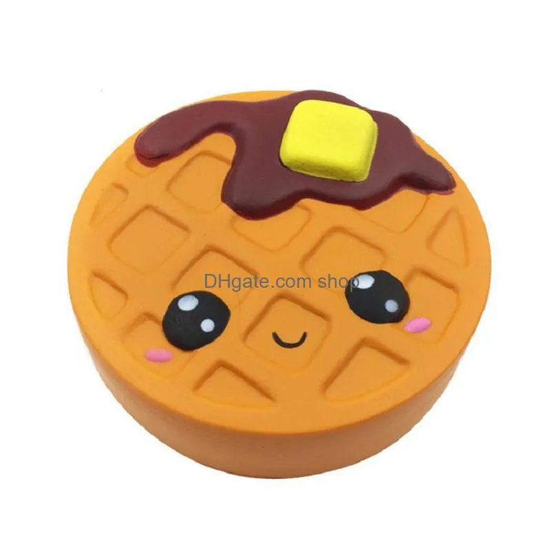 Decompression Toy Pizza Waffle Squishy Kneading Decompression Bread Squeeze Toy Drop Delivery Toys Gifts Novelty Gag Toys Dhxea