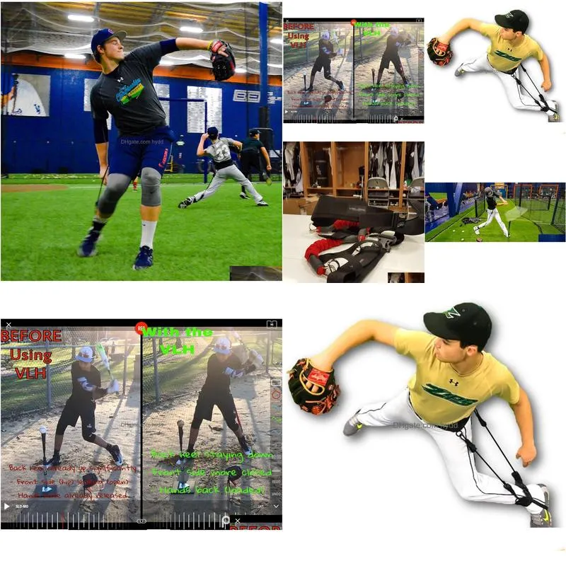 baseball and softball movement enhancement training system including belt/harness foot/ankle strap 2 bungee cords. enhance hitting pitching 